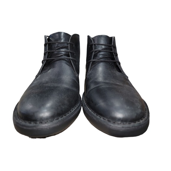 Aiden & Mason Men\'s Vivialdi Black Leather‎ Chukka Dress Boots Size 10.5